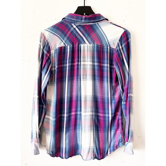 Rails Women’s M Plaid Button Down Front Long Sleeve Shirt - Picture 7 of 7